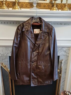 1970's Sears The Leather Shop Leather Coat